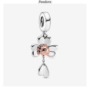 PANDORA Clover and Ladybird Dangle Charm